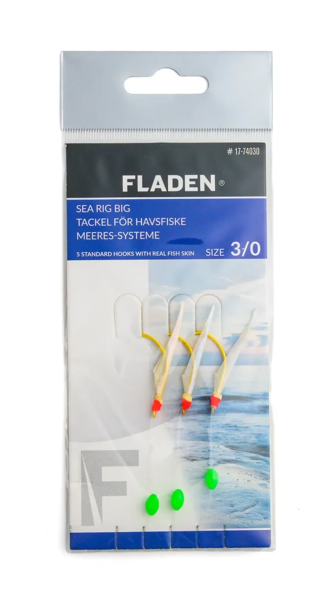Sea rig Big 5 normal hooks real fish skin