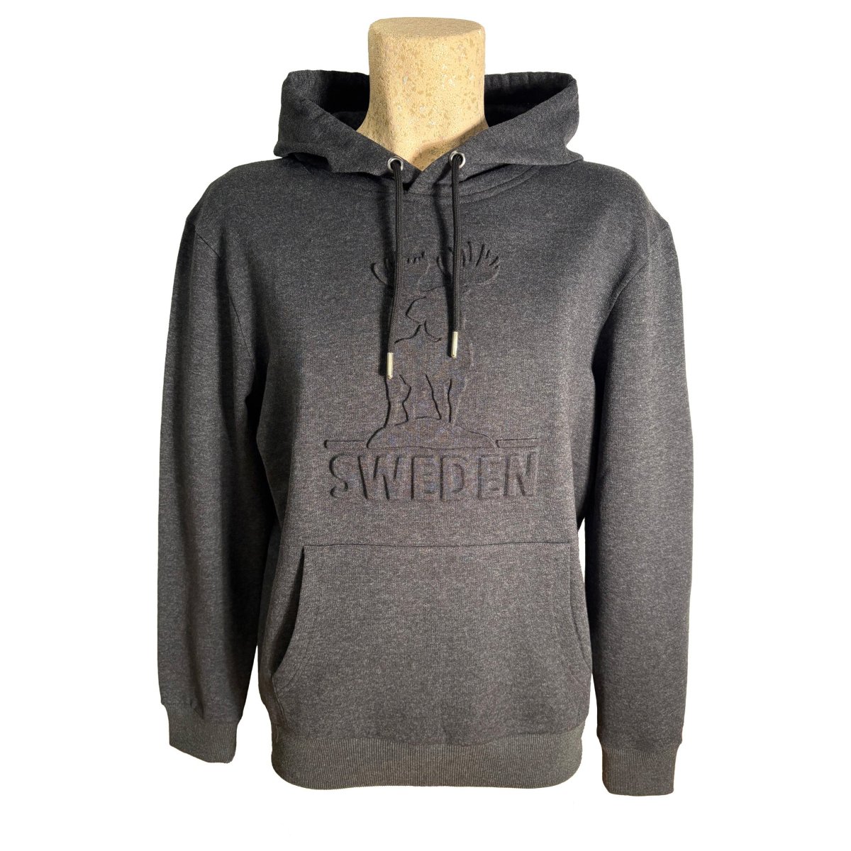 Grå Hoodie Sweden Älg