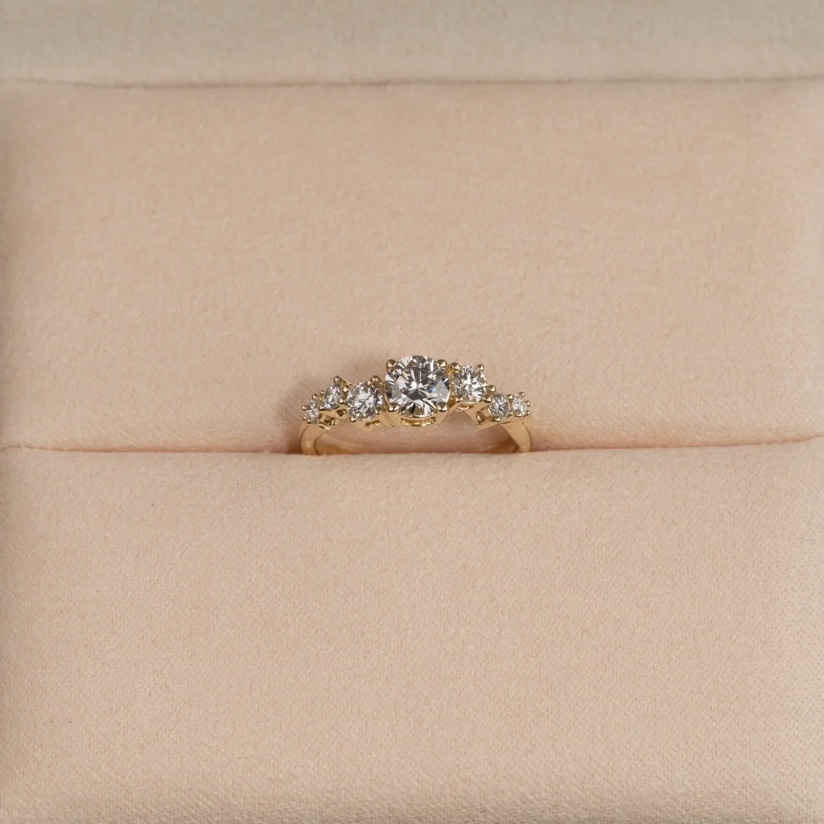 ORGANIC CLUSTER LAB-DIAMOND RING - 0.9ct - YG - Bild 6