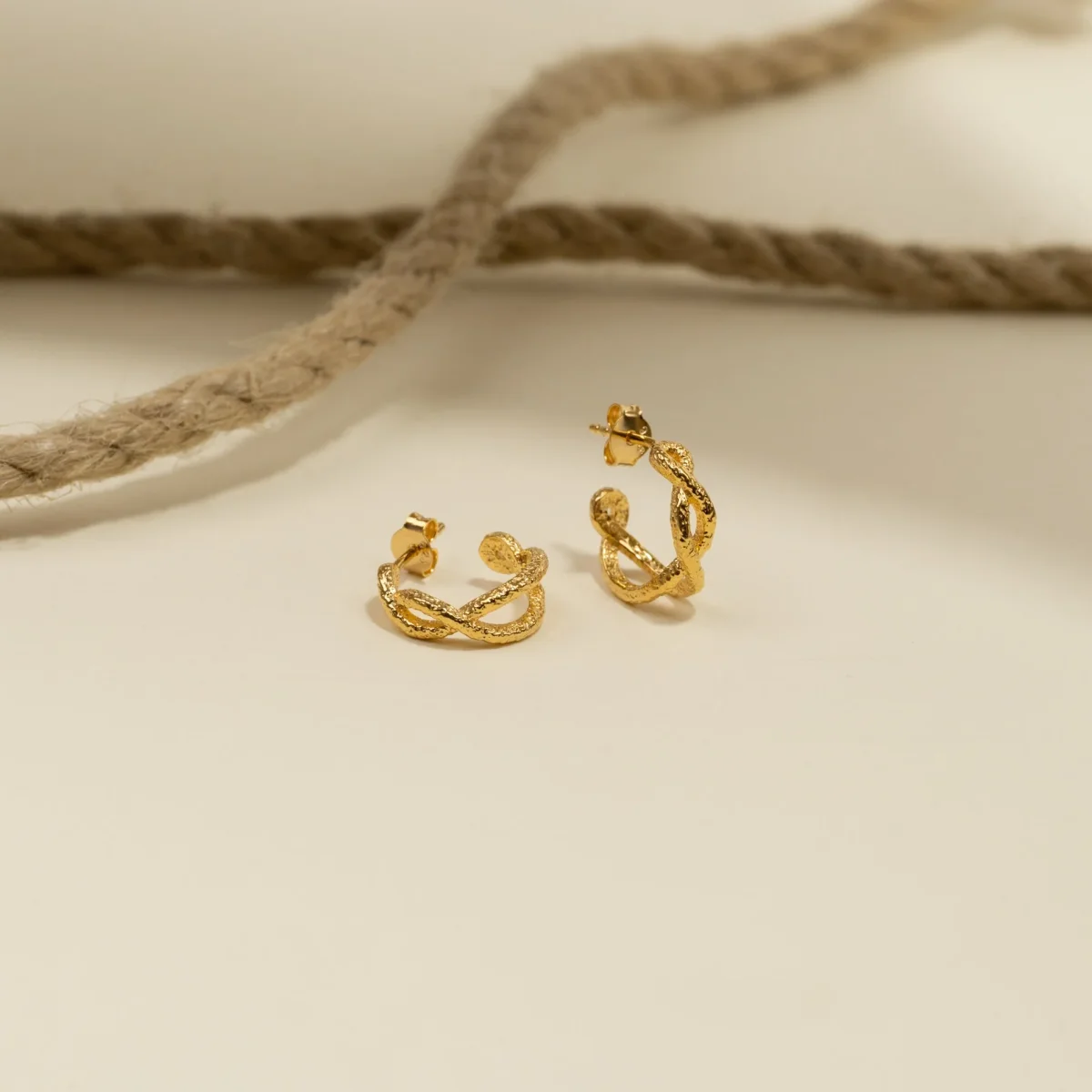 WINNIE SMALL GOLDEN CREOL EARRING
